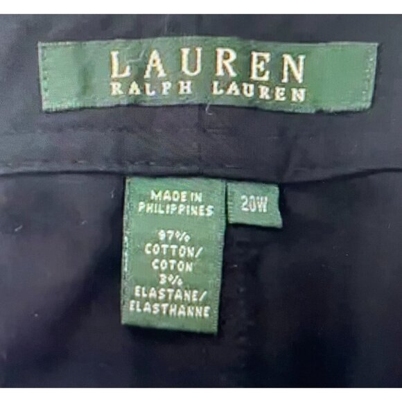 Lauren Ralph Lauren Navy Cargo Capri Pants 20W Cotton/Elastane With Pockets - Picture 6 of 10